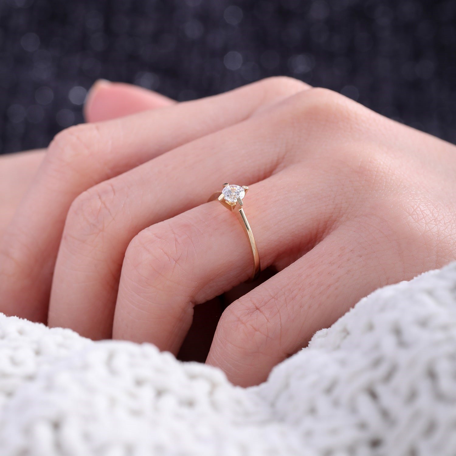 Altın Tek Taş Yüzük