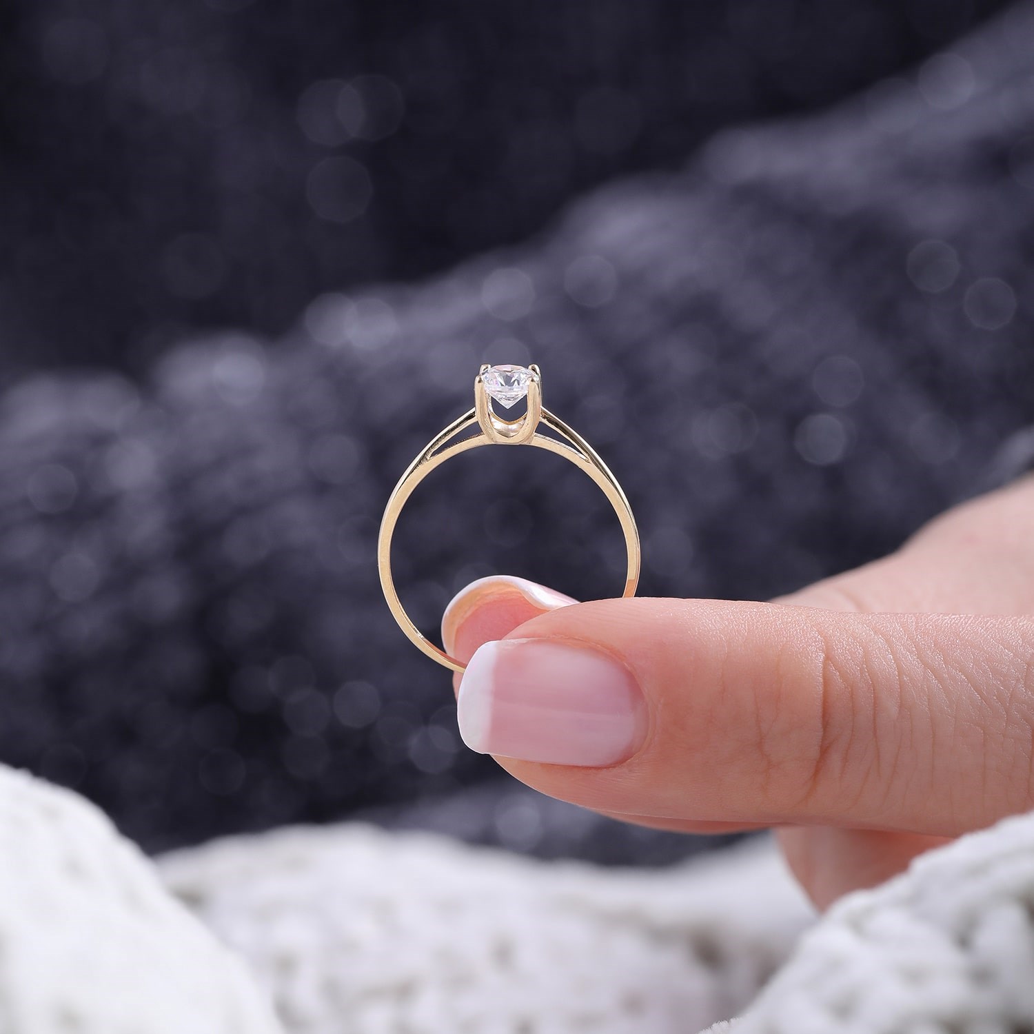 Altın Tek Taş Yüzük