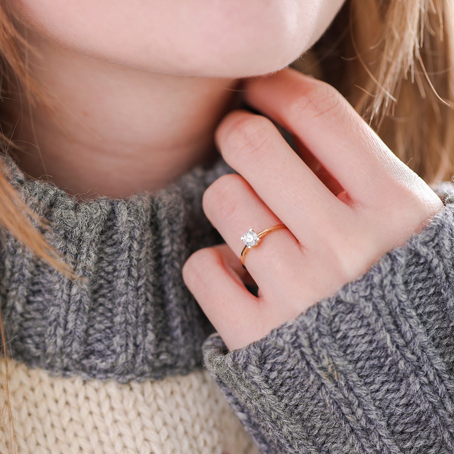 Altın Tek Taş Yüzük