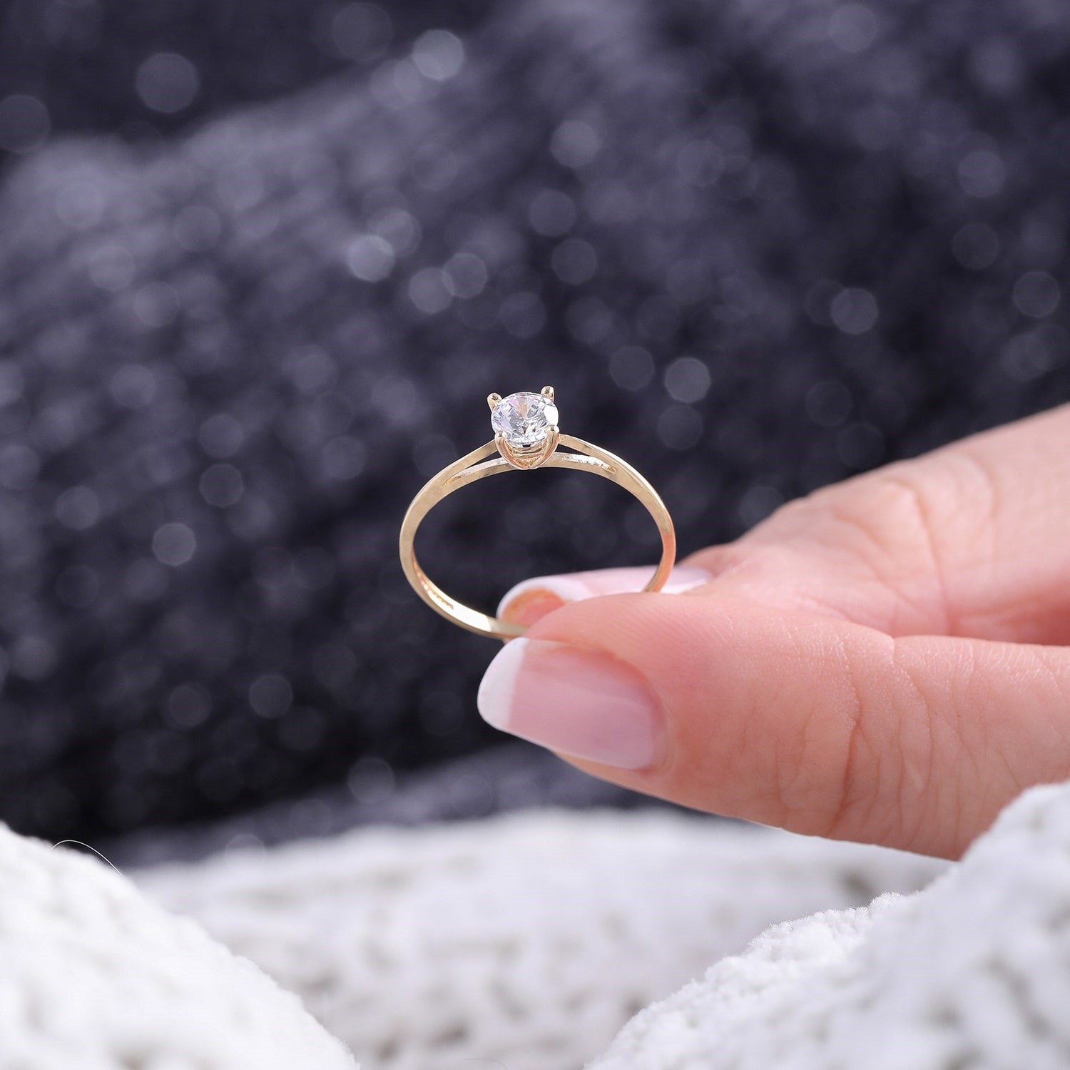 Altın Tek Taş Yüzük