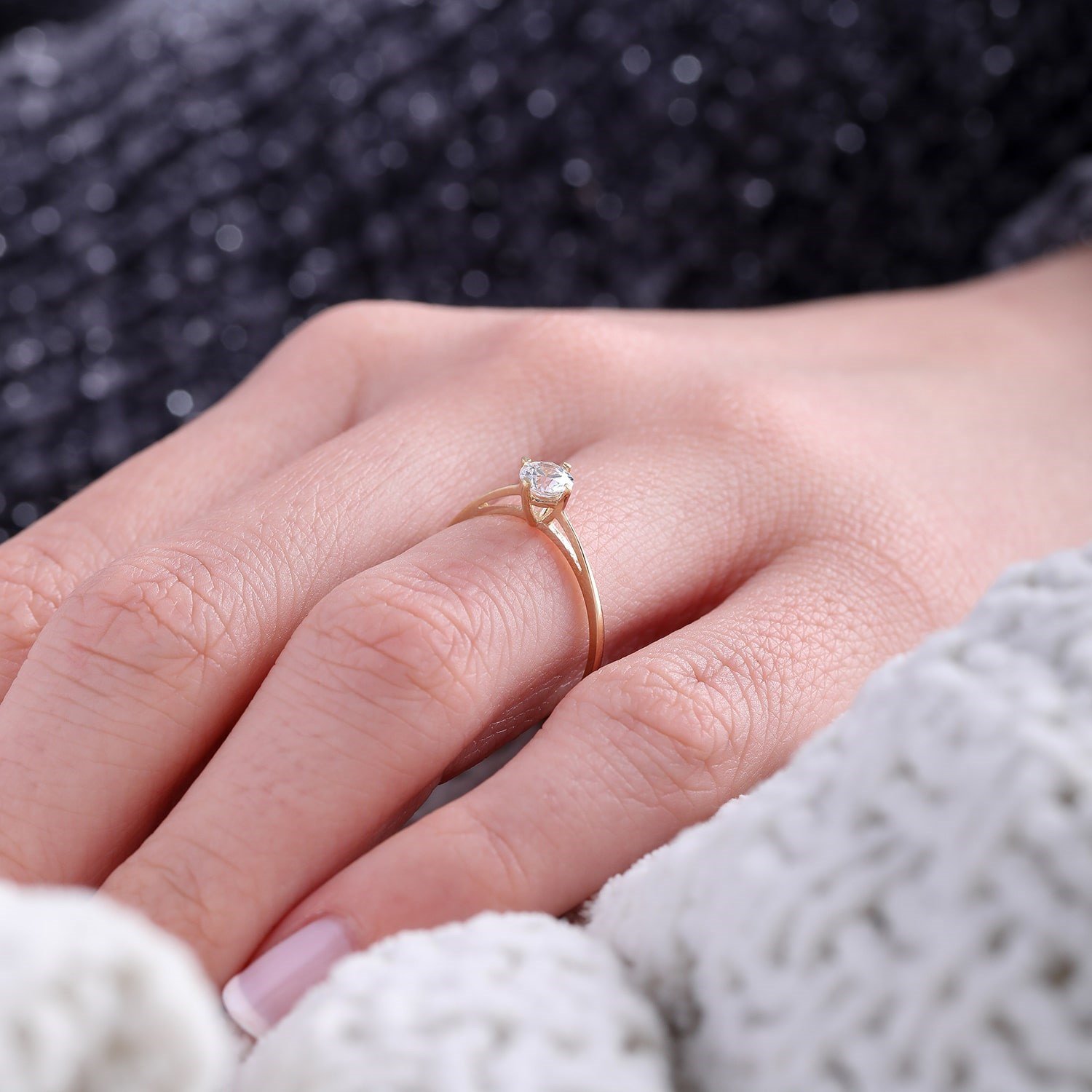 Altın Tek Taş Yüzük