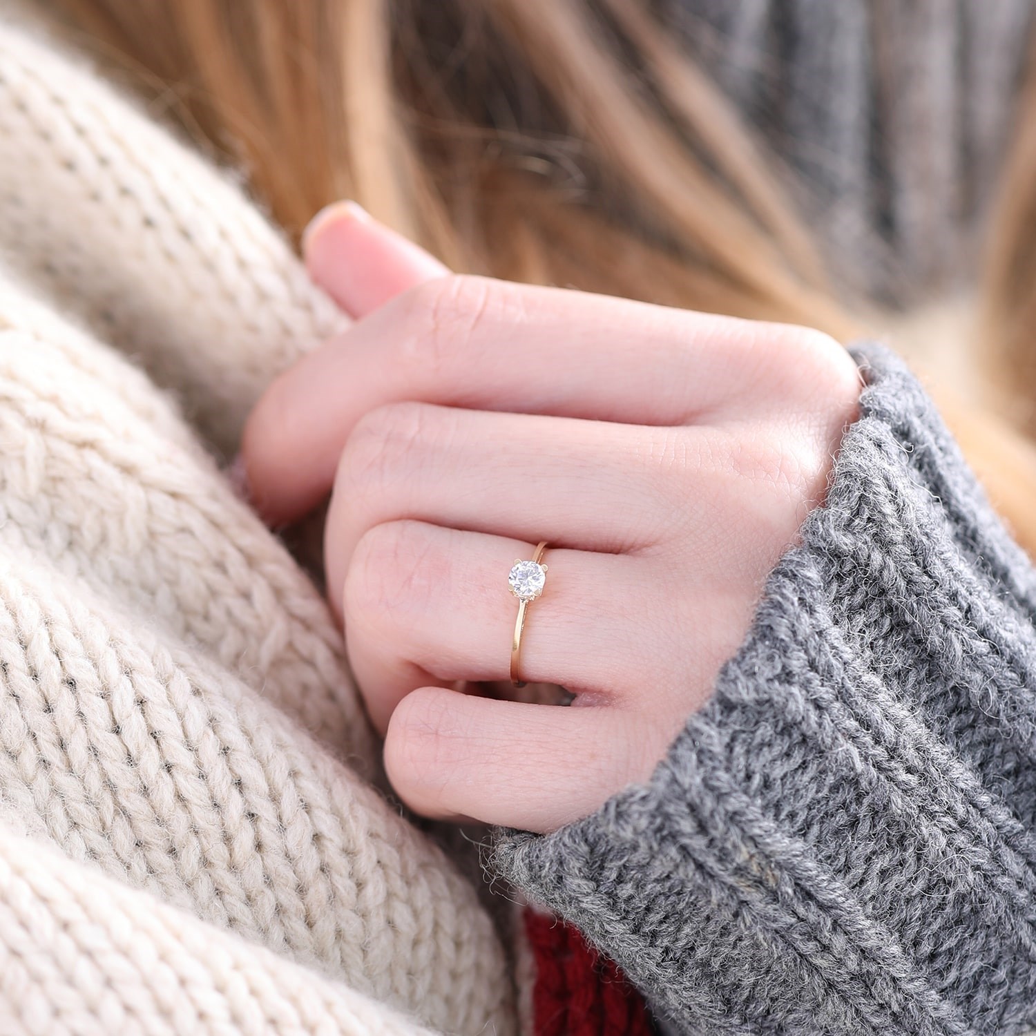 Altın Tek Taş Yüzük