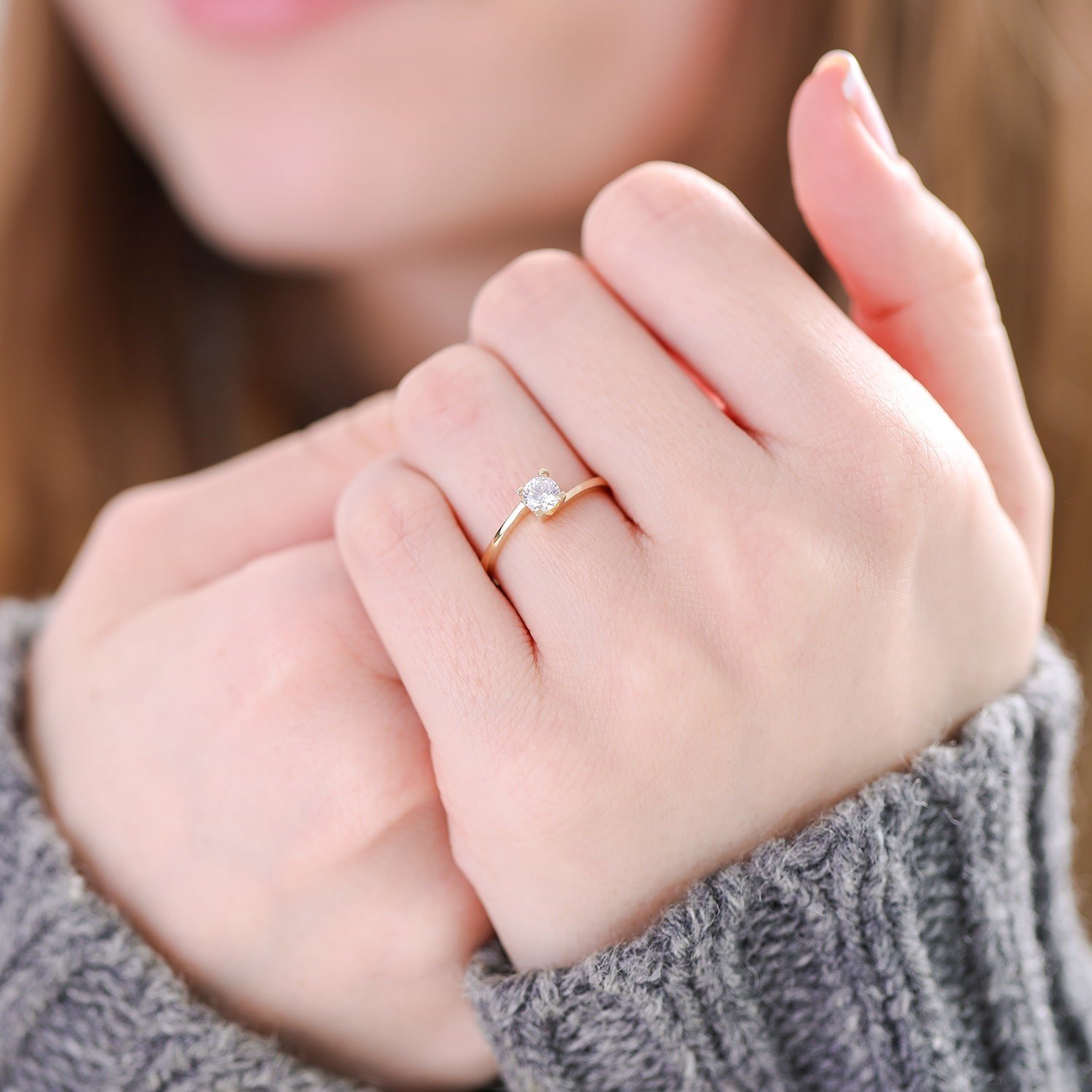 Altın Tek Taş Yüzük