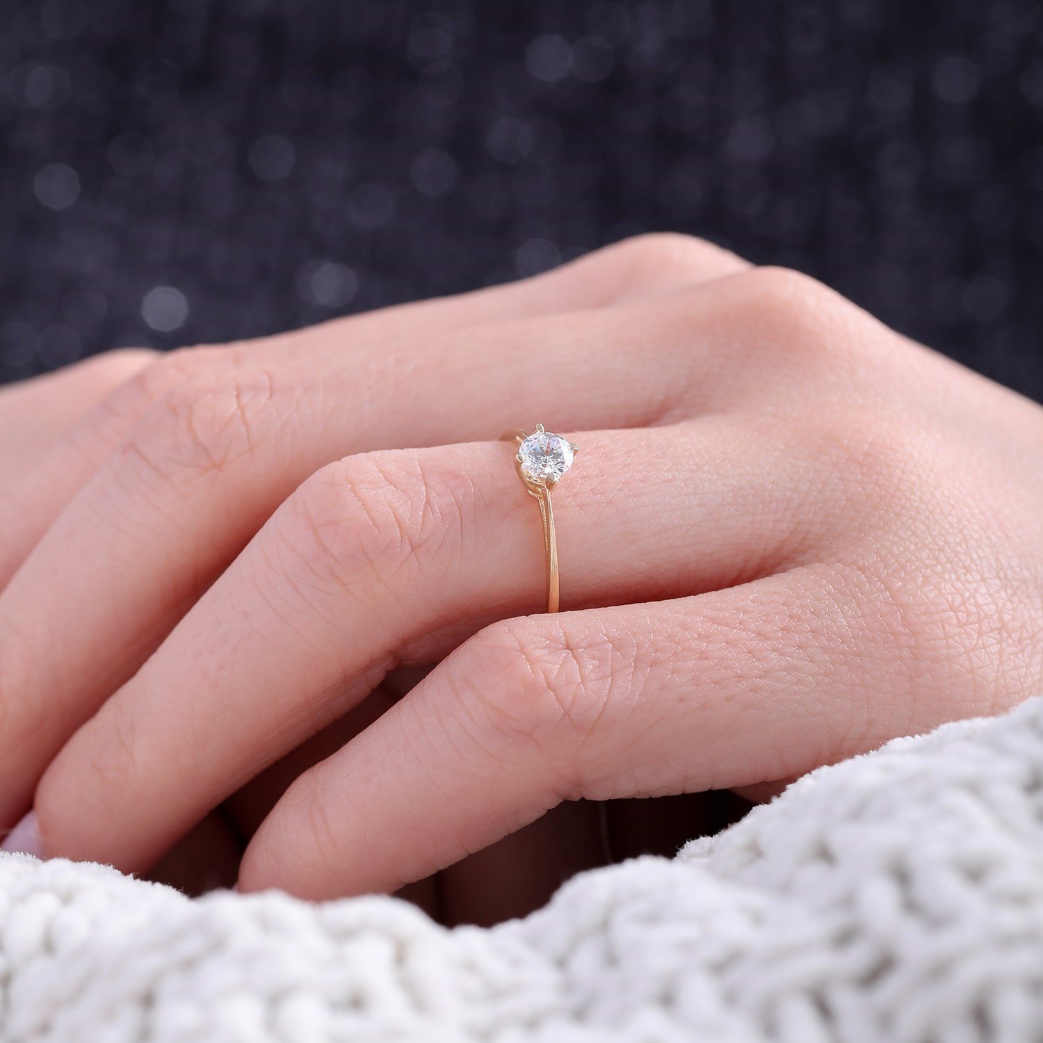 Altın Tek Taş Yüzük