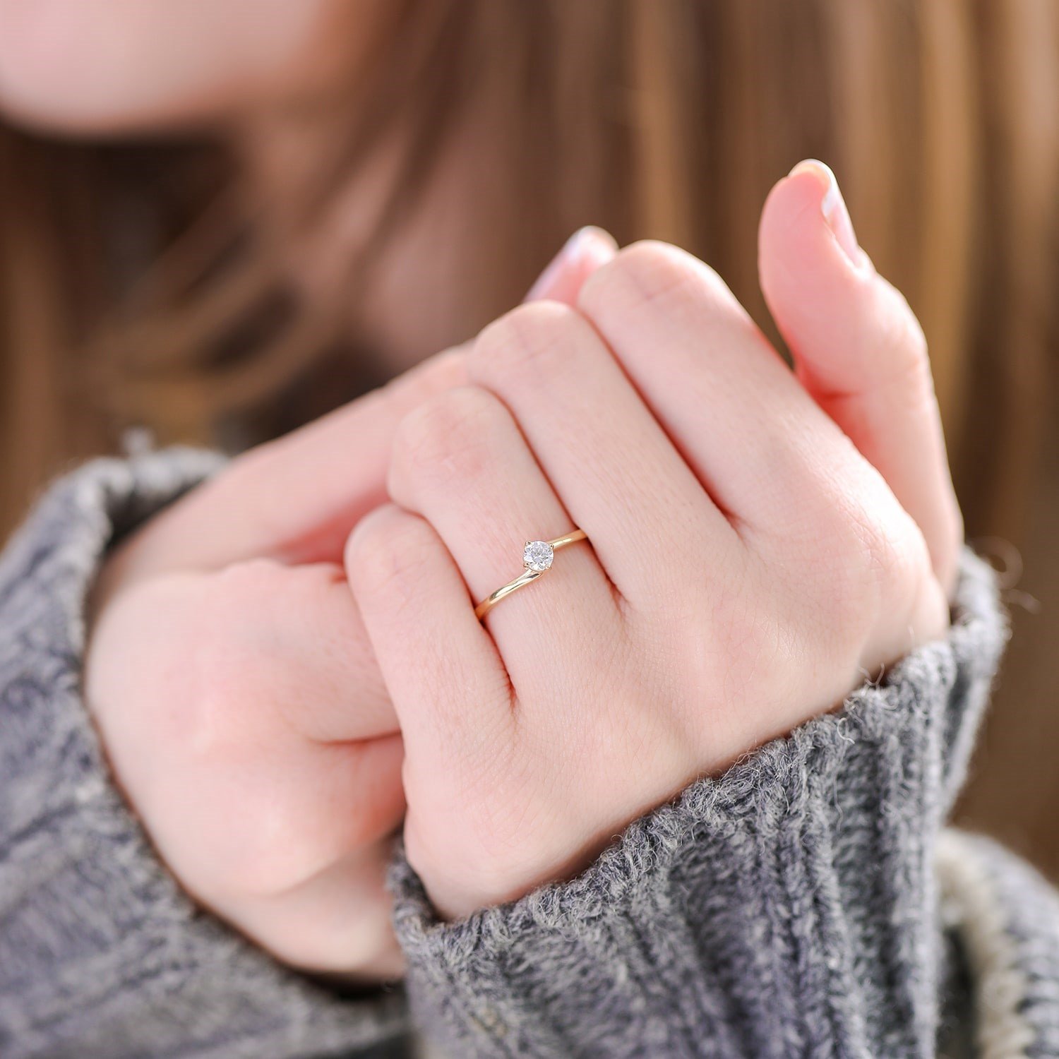 Altın Tek Taş Yüzük