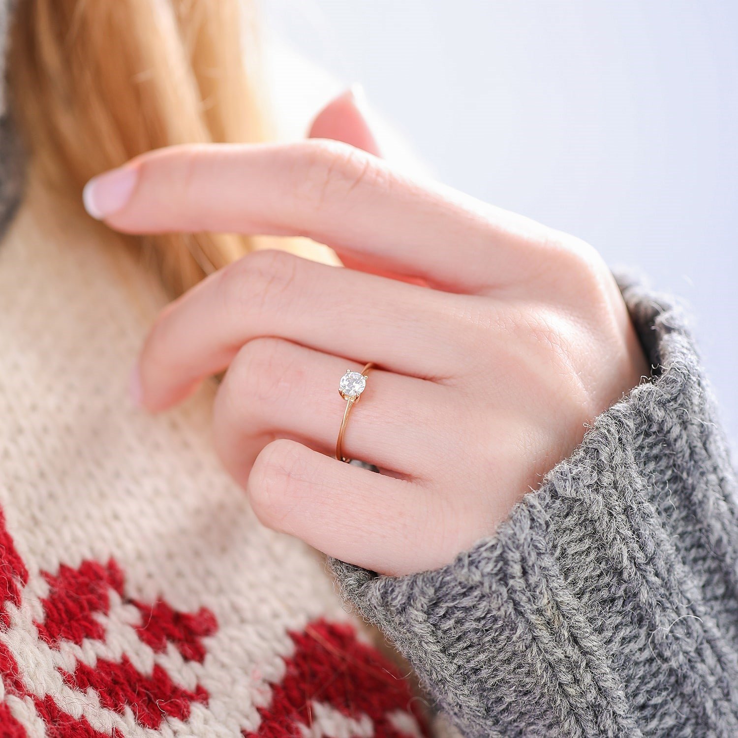 Altın Tek Taş Yüzük