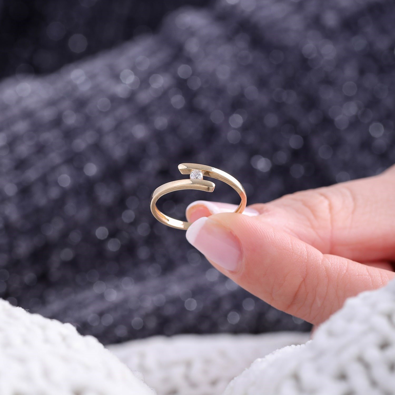 Altın Tek Taş Yüzük