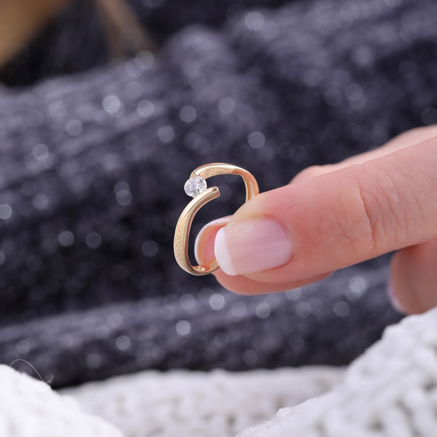 Altın Tek Taş Yüzük