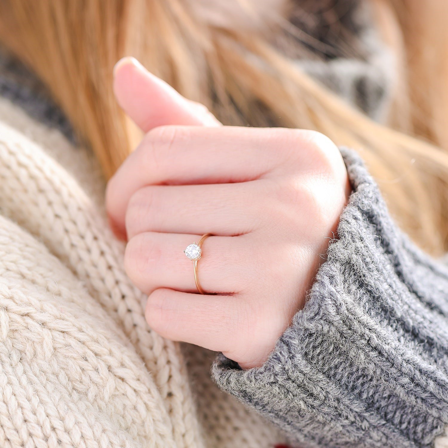 Altın Tek Taş Yüzük