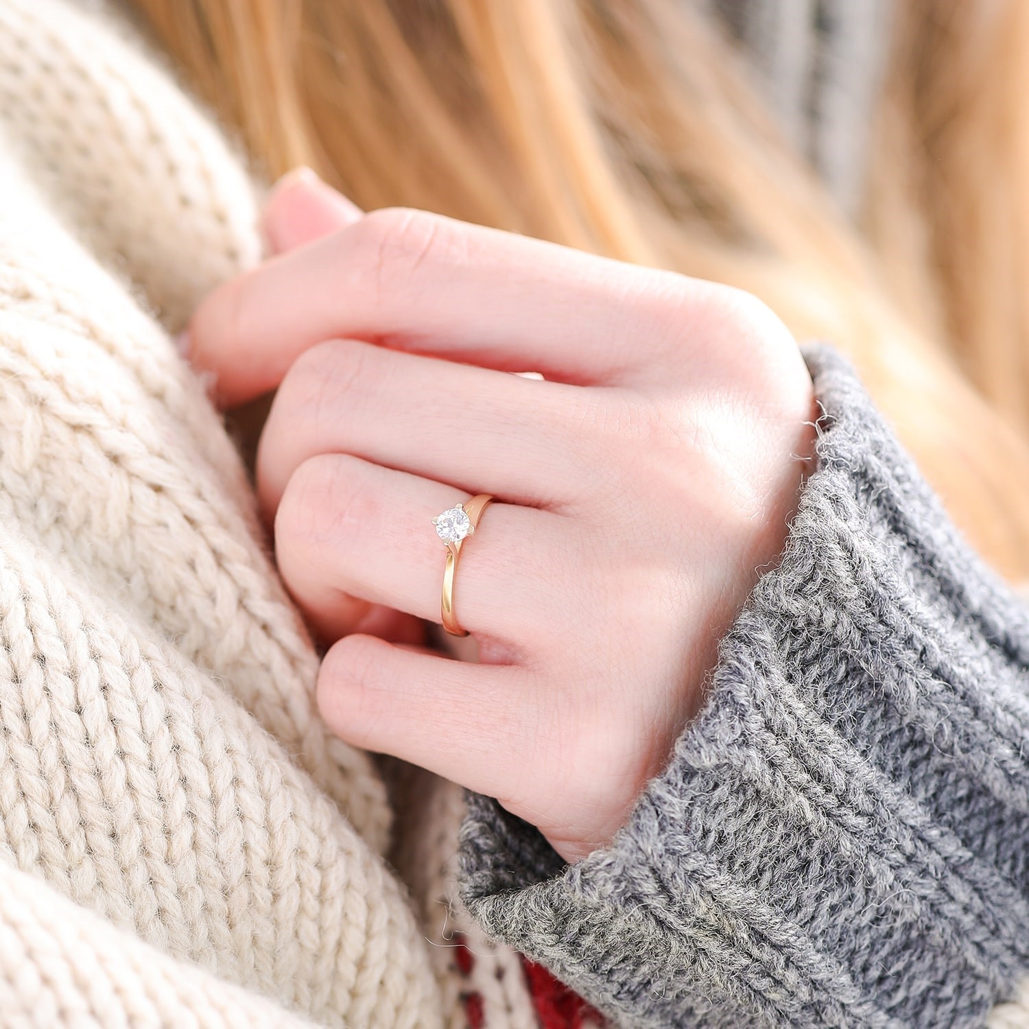 Altın Tek Taş Yüzük