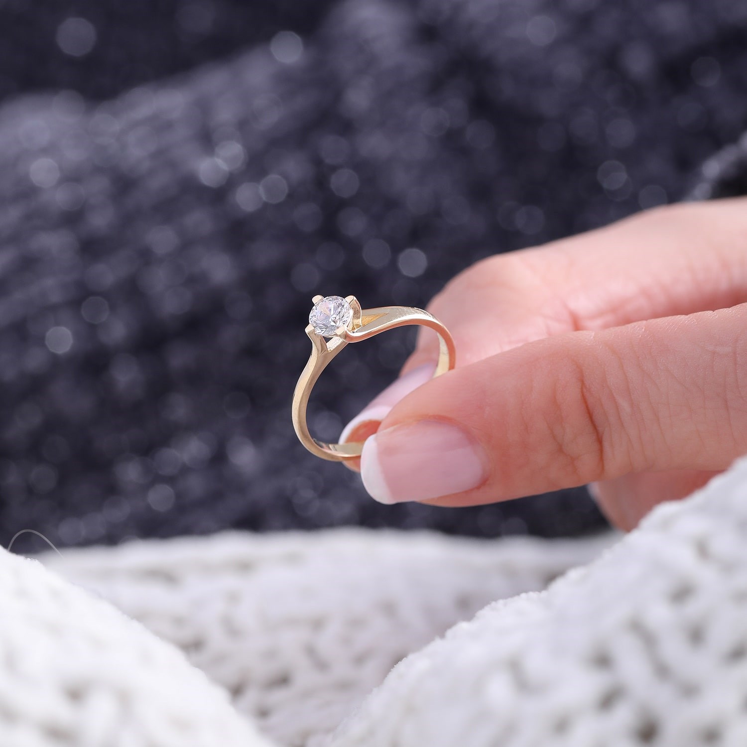 Altın Tek Taş Yüzük