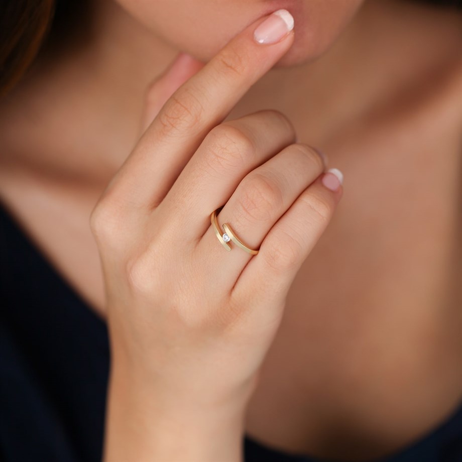 Altın Tek Taş Yüzük