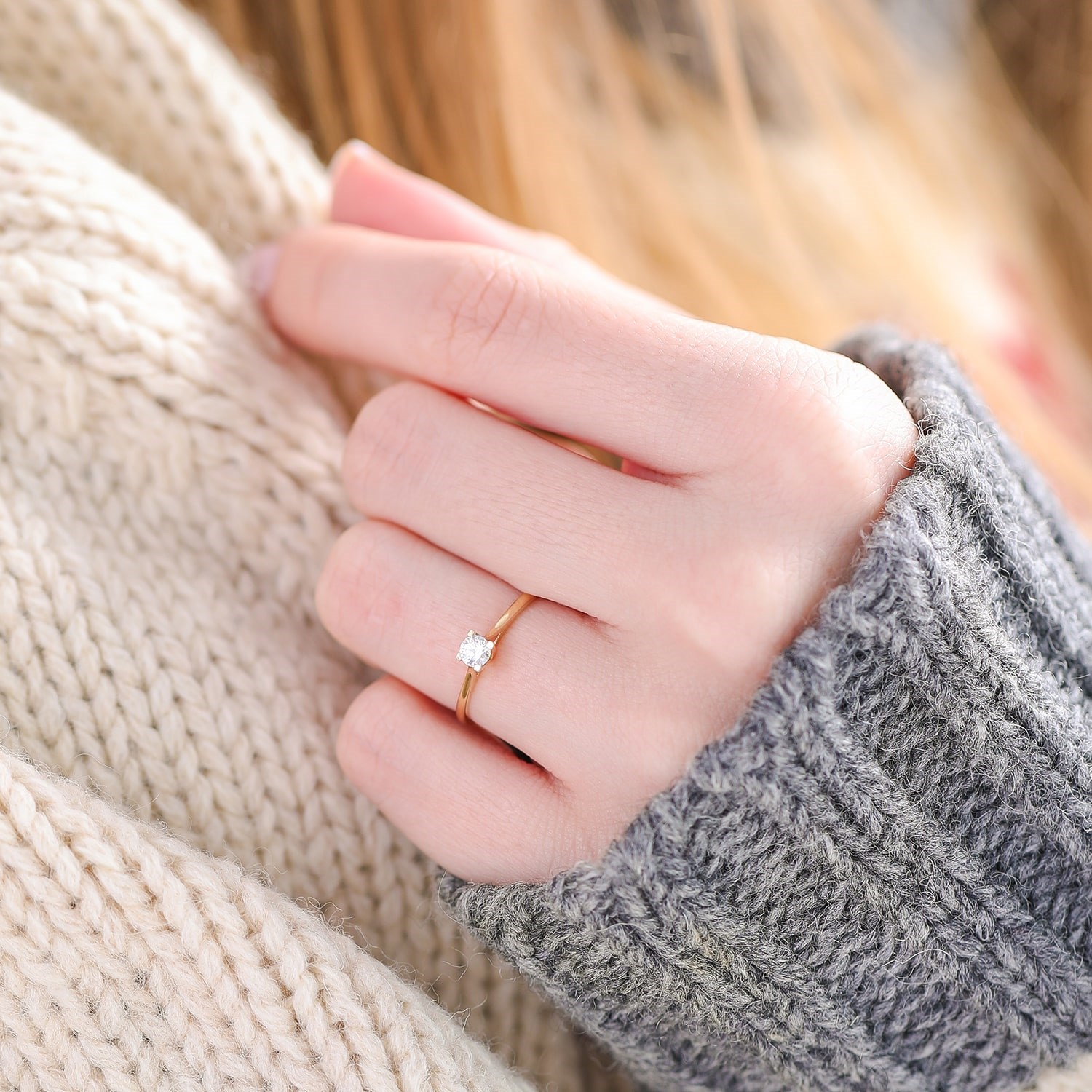 Altın Tek Taş Yüzük