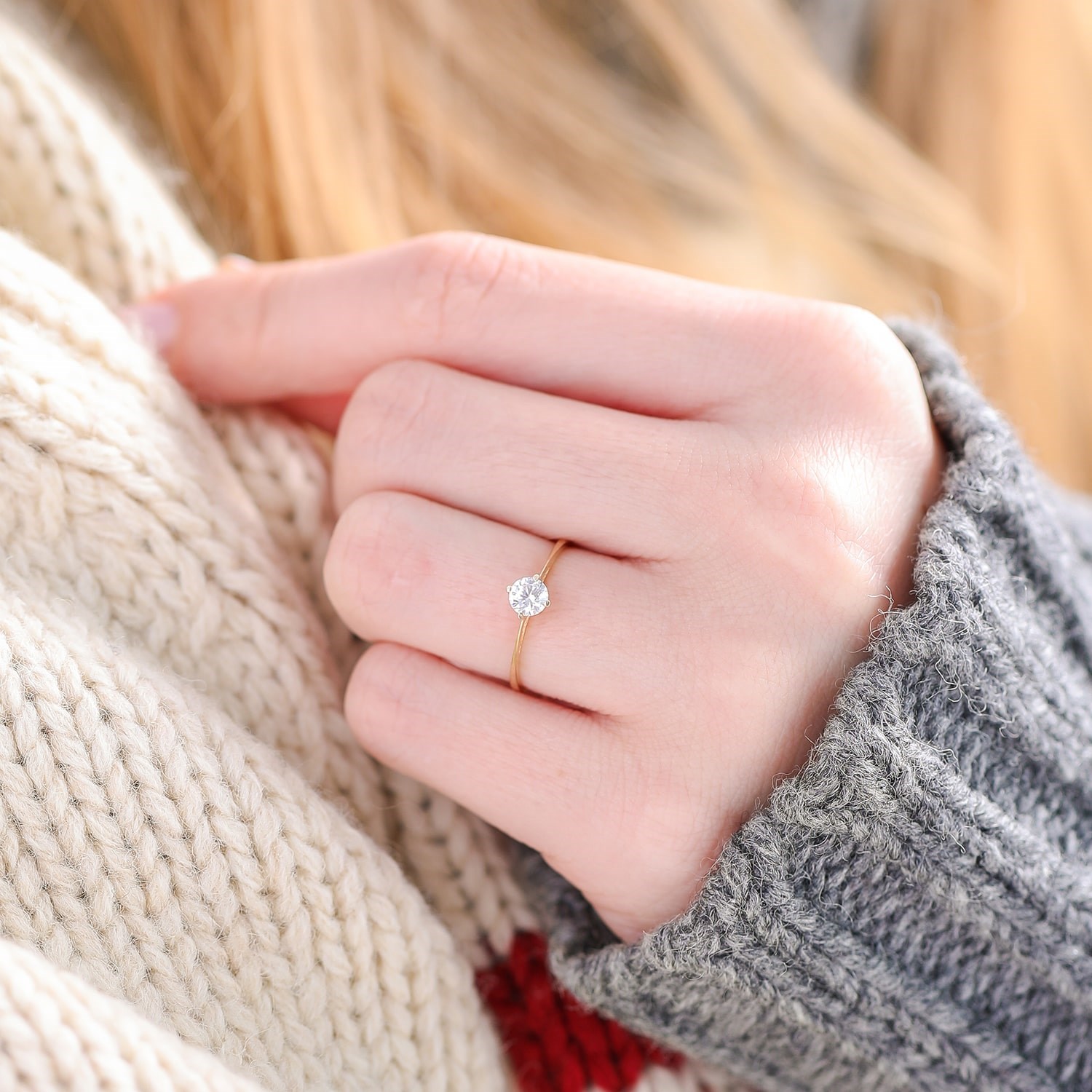 Altın Tek Taş Yüzük