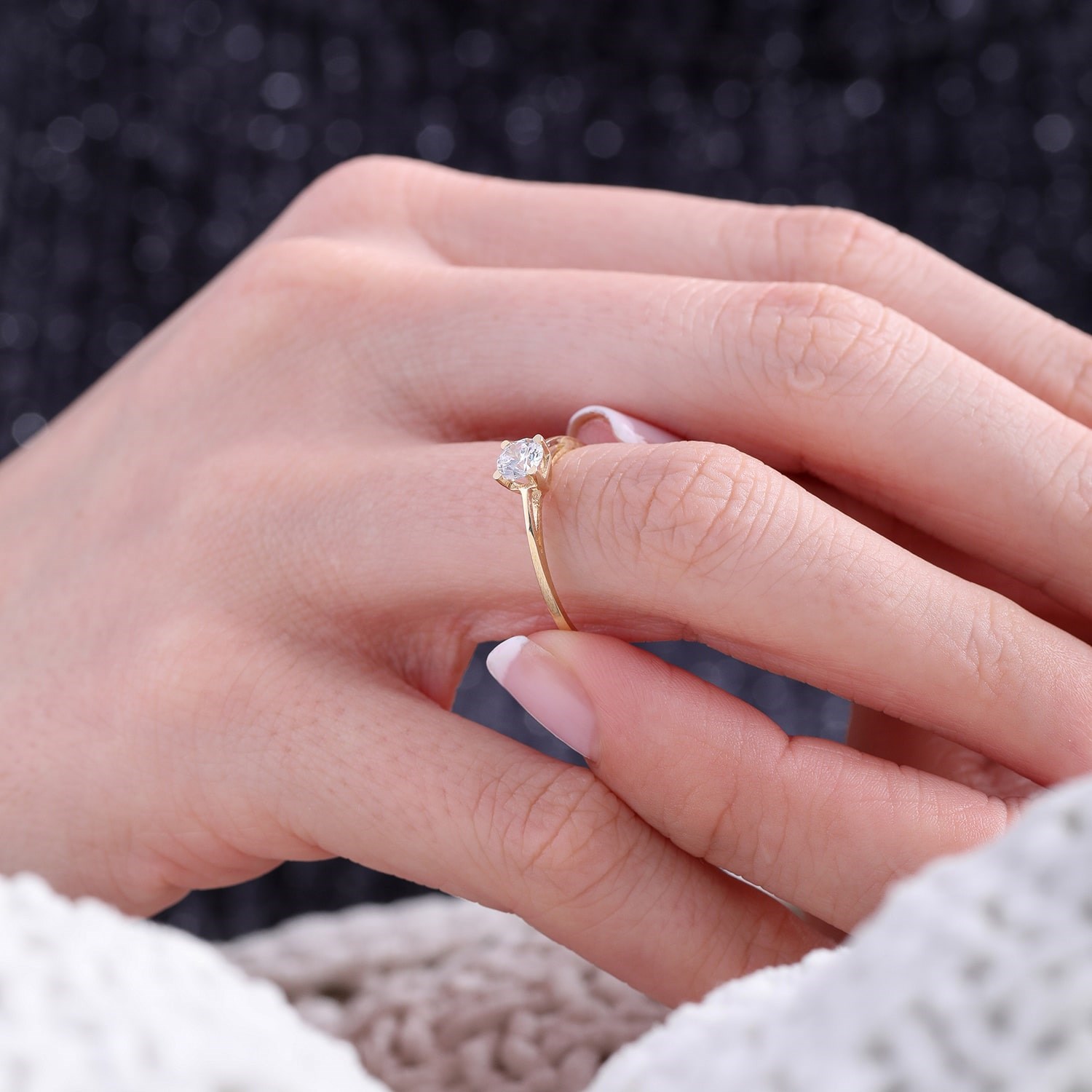 Altın Tek Taş Yüzük