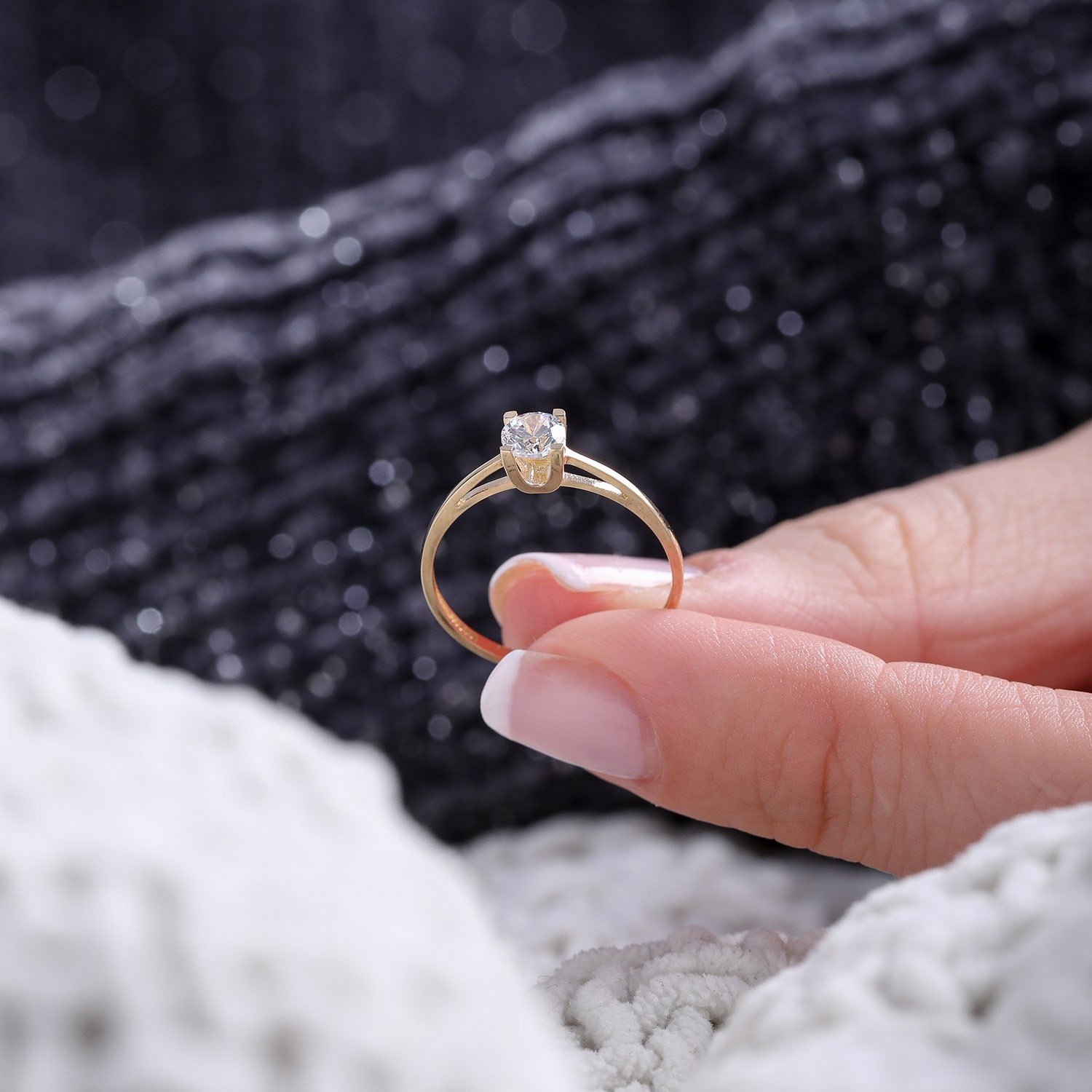 Altın Tek Taş Yüzük