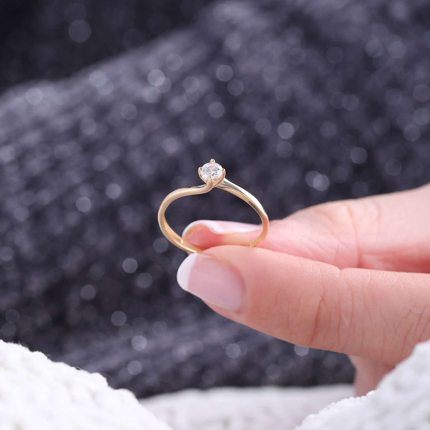 Altın Tek Taş Yüzük