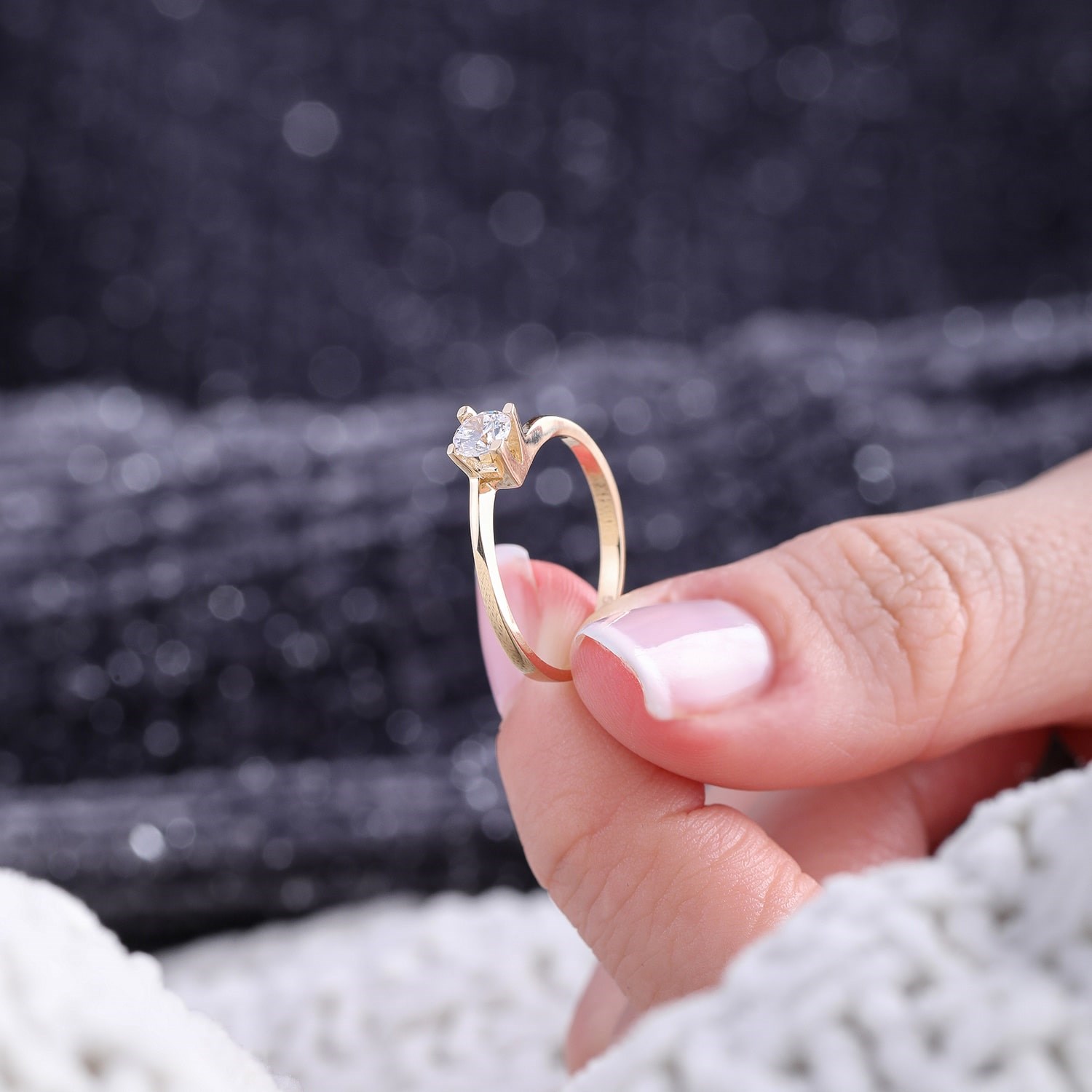 Altın Tek Taş Yüzük