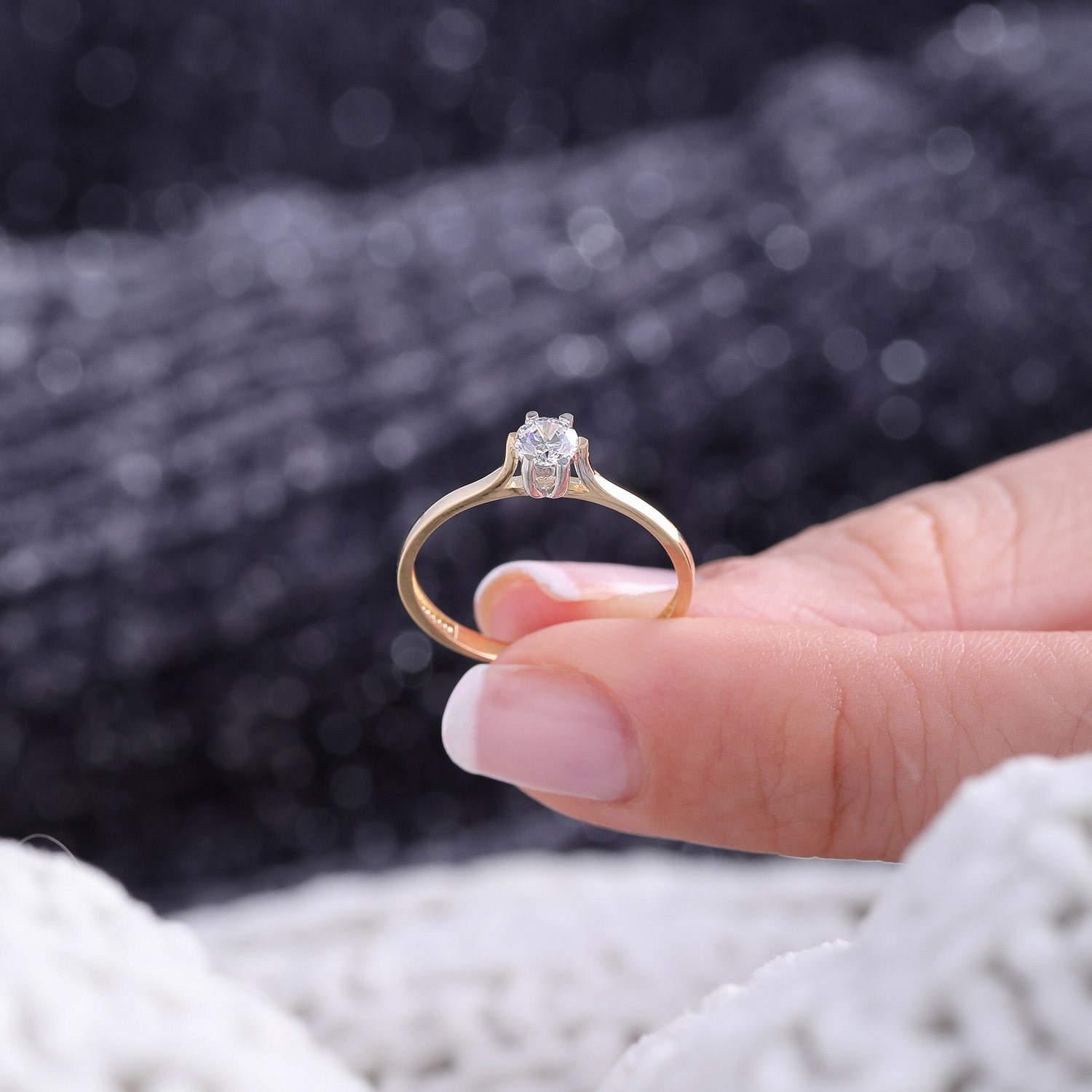 Altın Tek Taş Yüzük