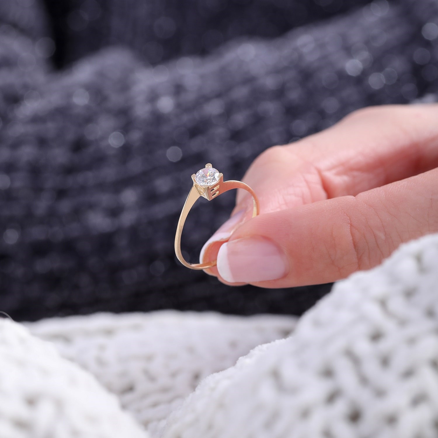 Altın Tek Taş Yüzük