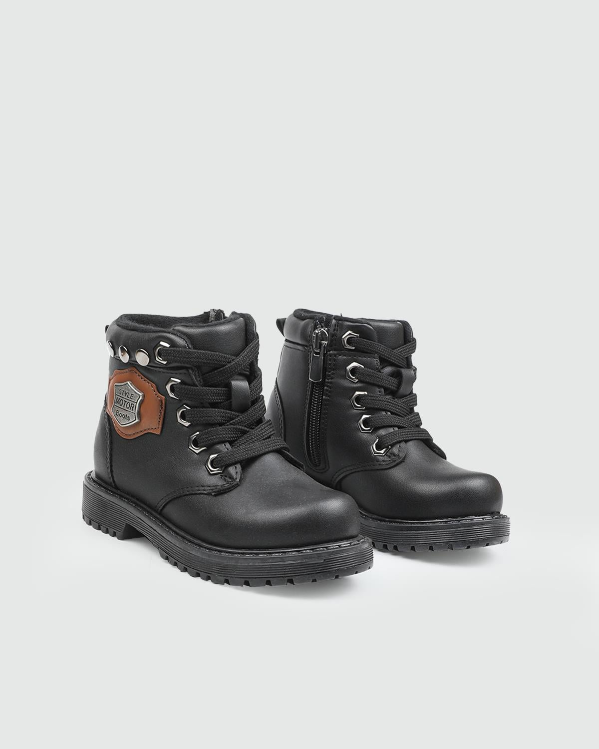 Ay Ayakkabım PO 24050 Çocuk Siyah-Taba Bot