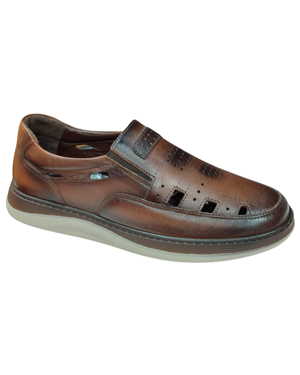 Dr.Relax 118 Erkek Taba Deri Yazlık Comfort Ayakkabı