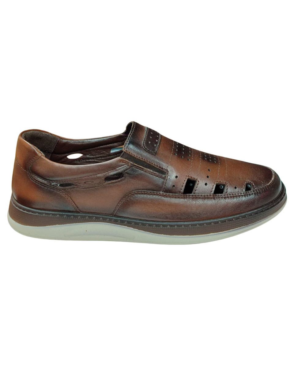 Dr.Relax 118 Erkek Taba Deri Yazlık Comfort Ayakkabı