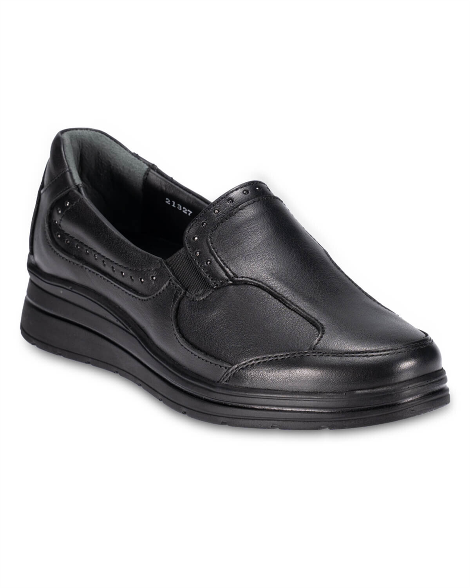 Forelli FAYE-H Kadın Siyah Napa (36-41) Deri Comfort Ayakkabı