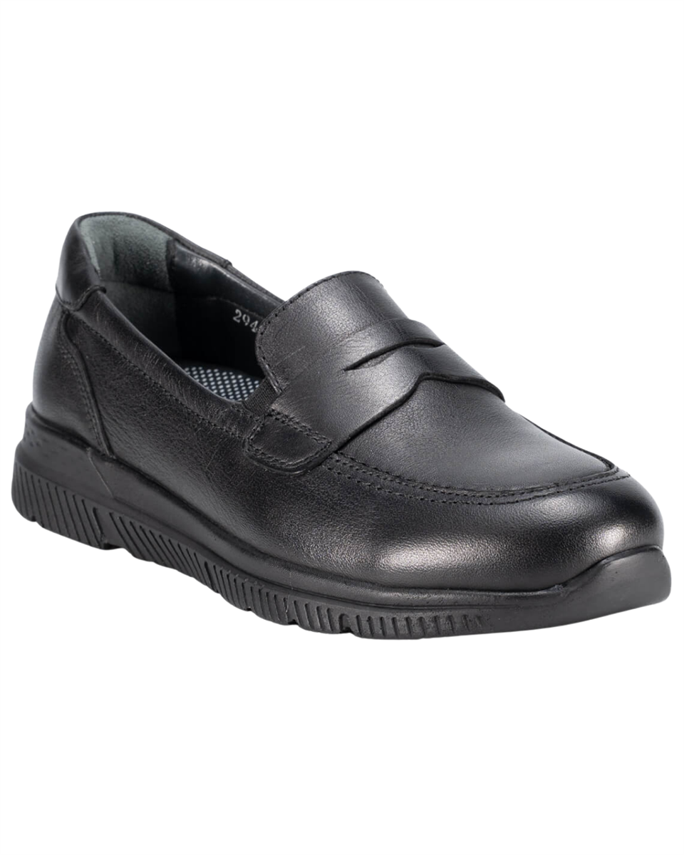 Forelli GOLA-G Kadın Siyah (36-41) Deri Comfort Ayakkabı  
