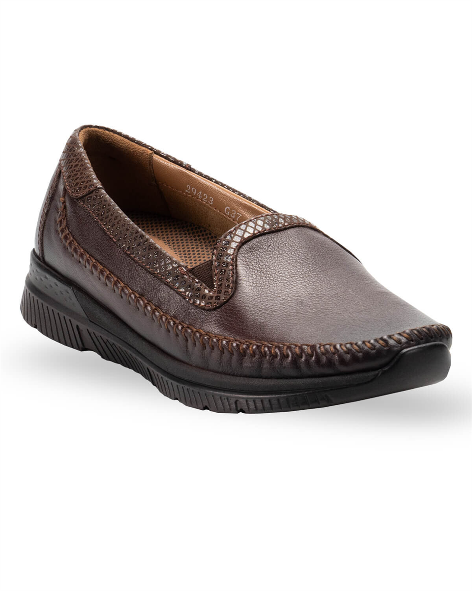 Forelli LADEN-G Kadın Kahve (36-41) Deri Comfort Ayakkabı