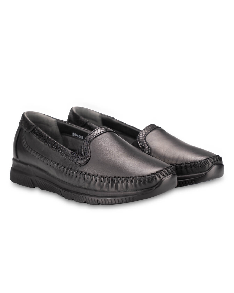 Forelli LADEN-G Kadın Siyah (36-41) Deri Comfort Ayakkabı