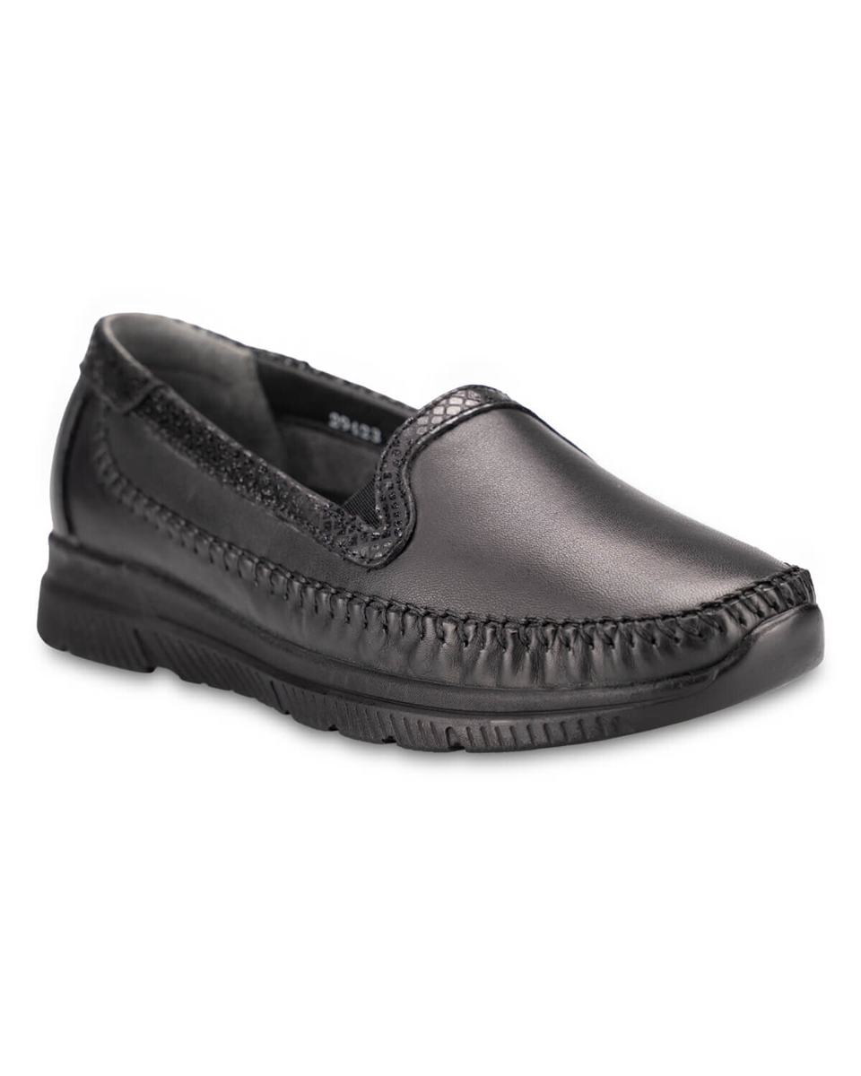 Forelli LADEN-G Kadın Siyah (36-41) Deri Comfort Ayakkabı