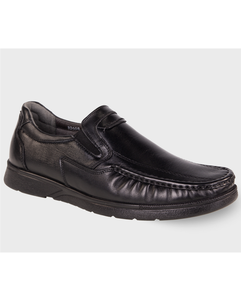 Forelli ZEKE-H Erkek Siyah (40-45) Deri Comfort Ayakkabı 