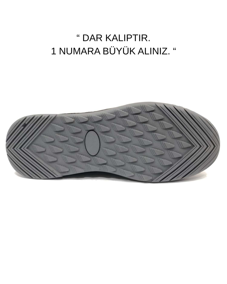 Gamelu Mova 24Km Erkek Siyah (40-44) Deri Sneaker Ayakkabı 
