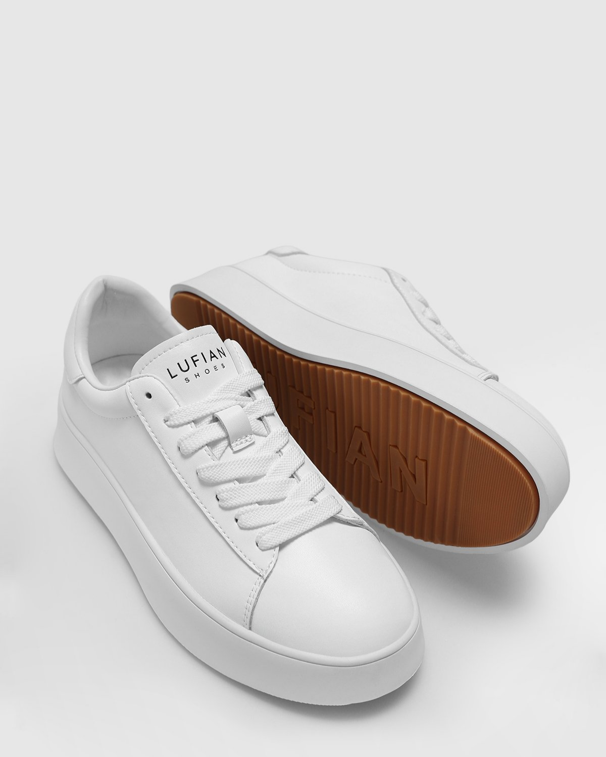 Lufian Adel Kadın Beyaz Deri Sneaker Ayakkabı 