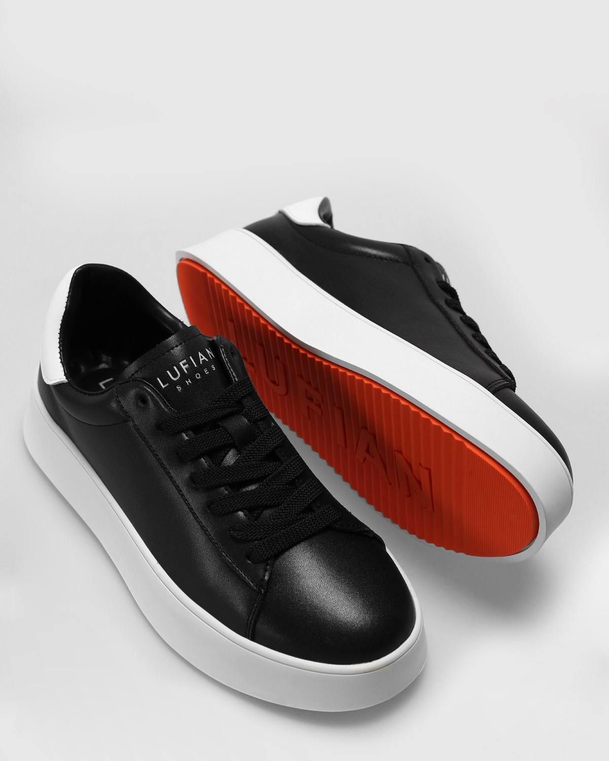 Lufian Adel Kadın Siyah Deri Sneaker Ayakkabı 