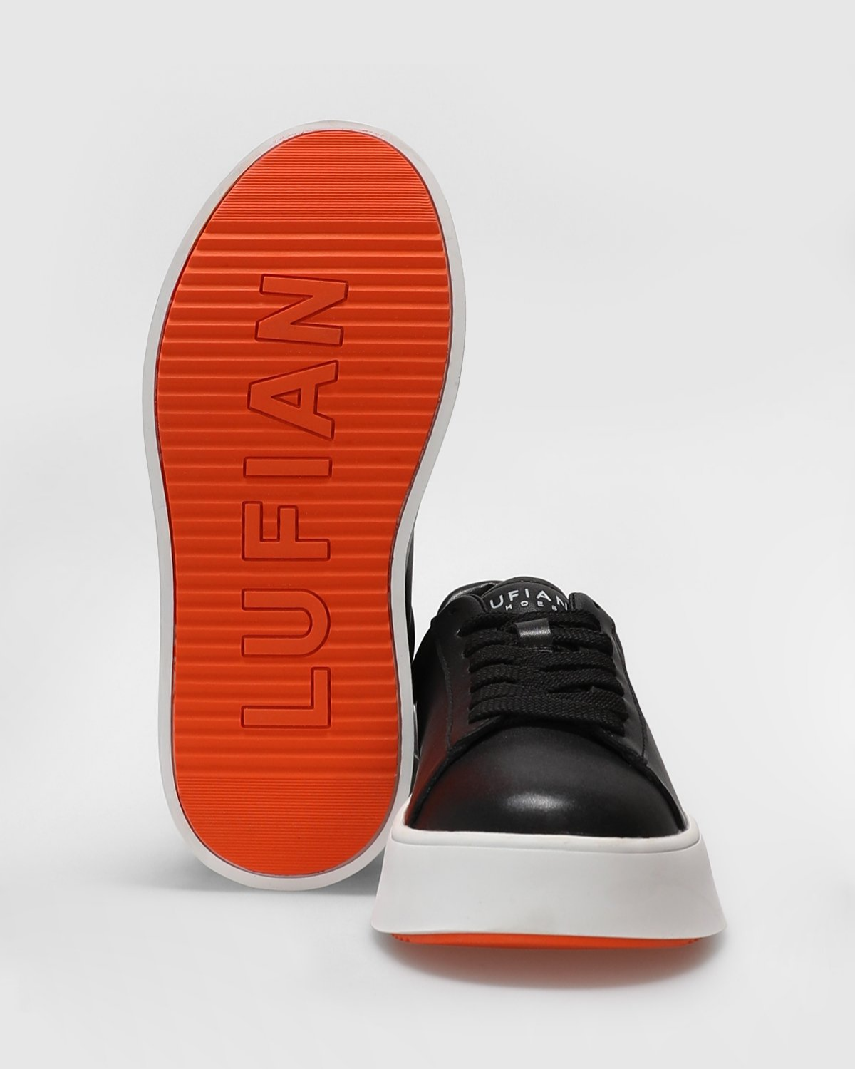 Lufian Adel Kadın Siyah Deri Sneaker Ayakkabı 