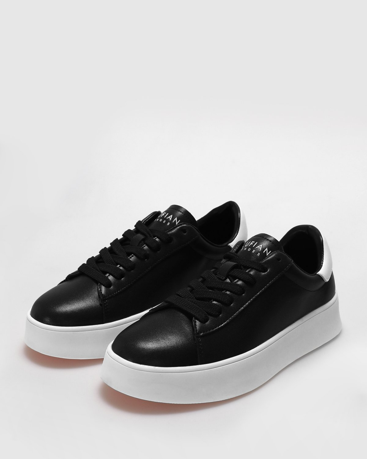 Lufian Adel Kadın Siyah Deri Sneaker Ayakkabı 