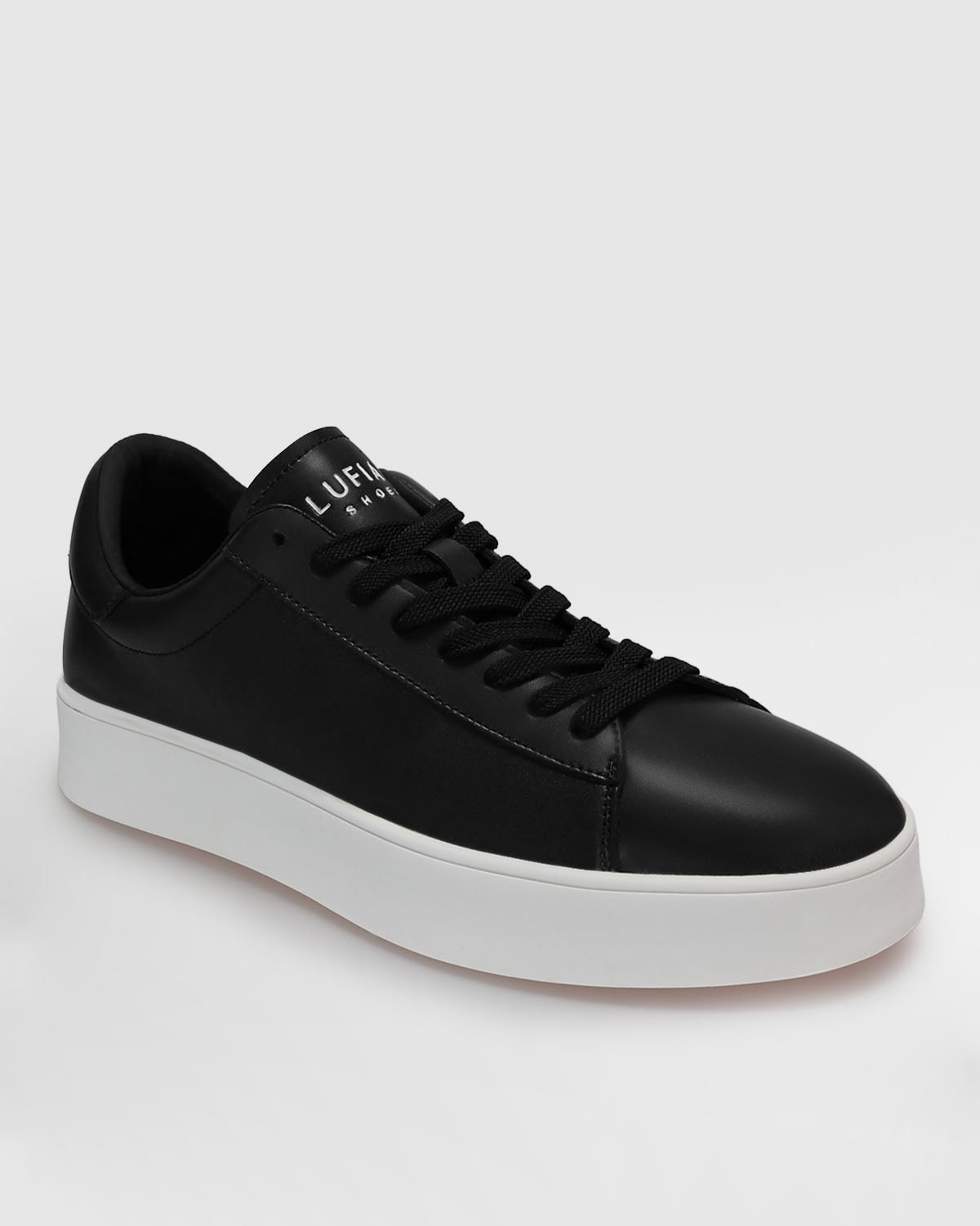 Lufian Anton Erkek Siyah Deri Sneaker Ayakkabı 
