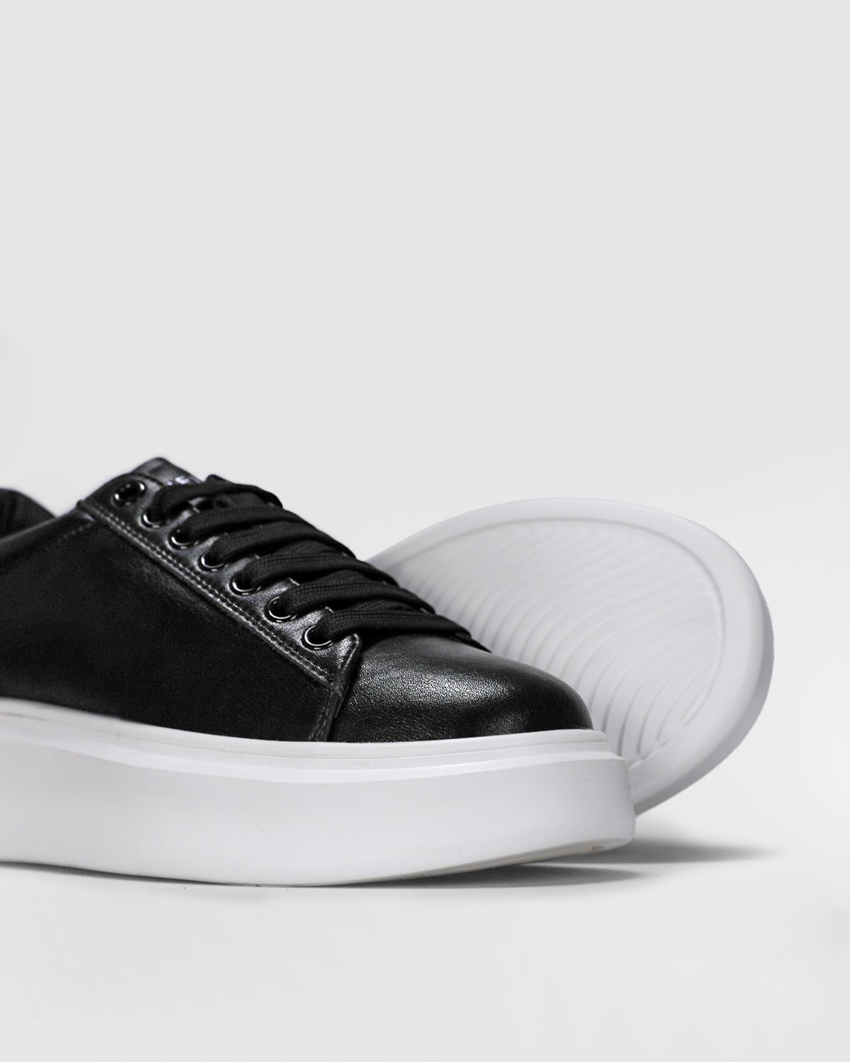 Lufian Grace Kadın Siyah Deri Sneaker Ayakkabı