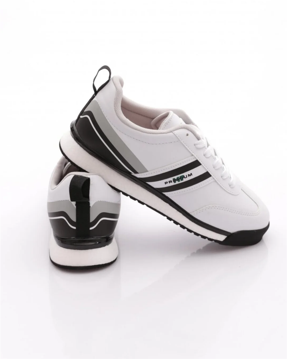 M.p. Premium 251-2838 Erkek Beyaz-Siyah (40-44) Günlük Spor Ayakkabı