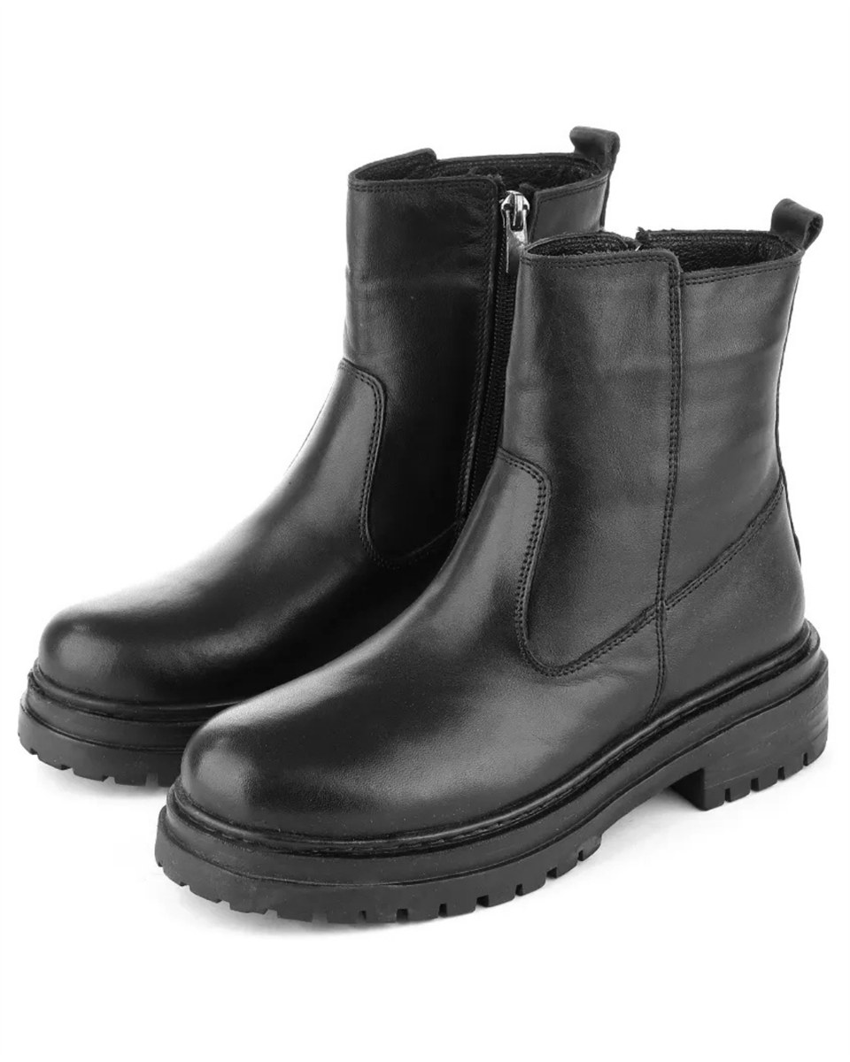 M.P. 242-4588 Zn Kadın Siyah Deri Bot