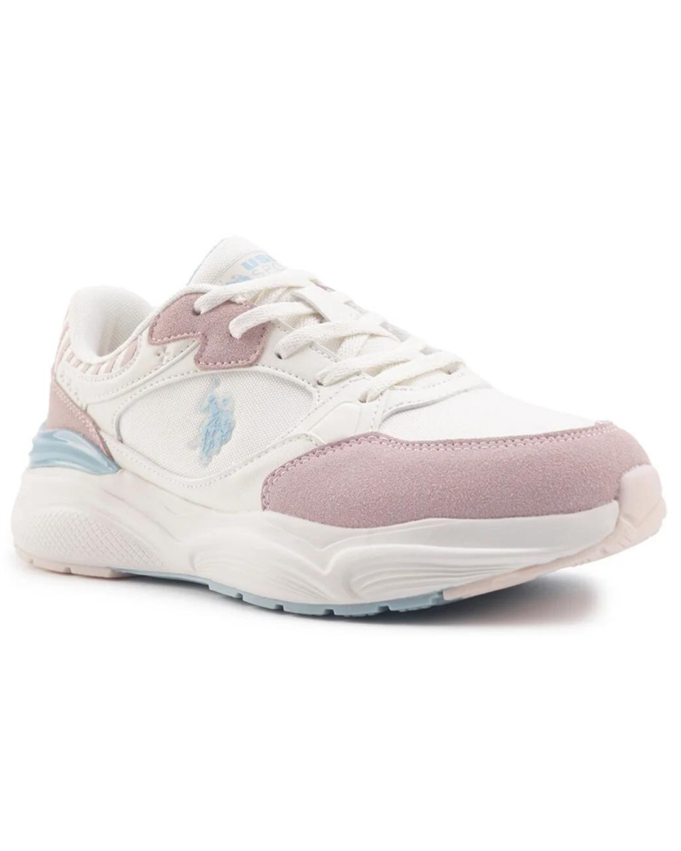 U.s. Polo Assn. Blossom 4Fx Kadın Bej-Pudra-Mavi Sneaker Ayakkabı