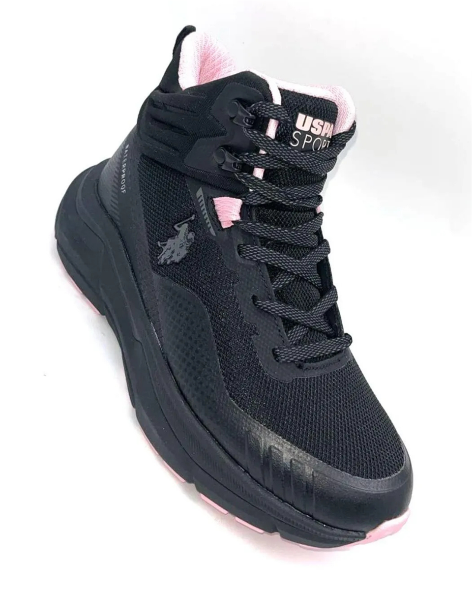 U.s. Polo Assn. Gerrard Hi Wmn 4Pr Kadın Siyah-Pembe Waterproof Bot