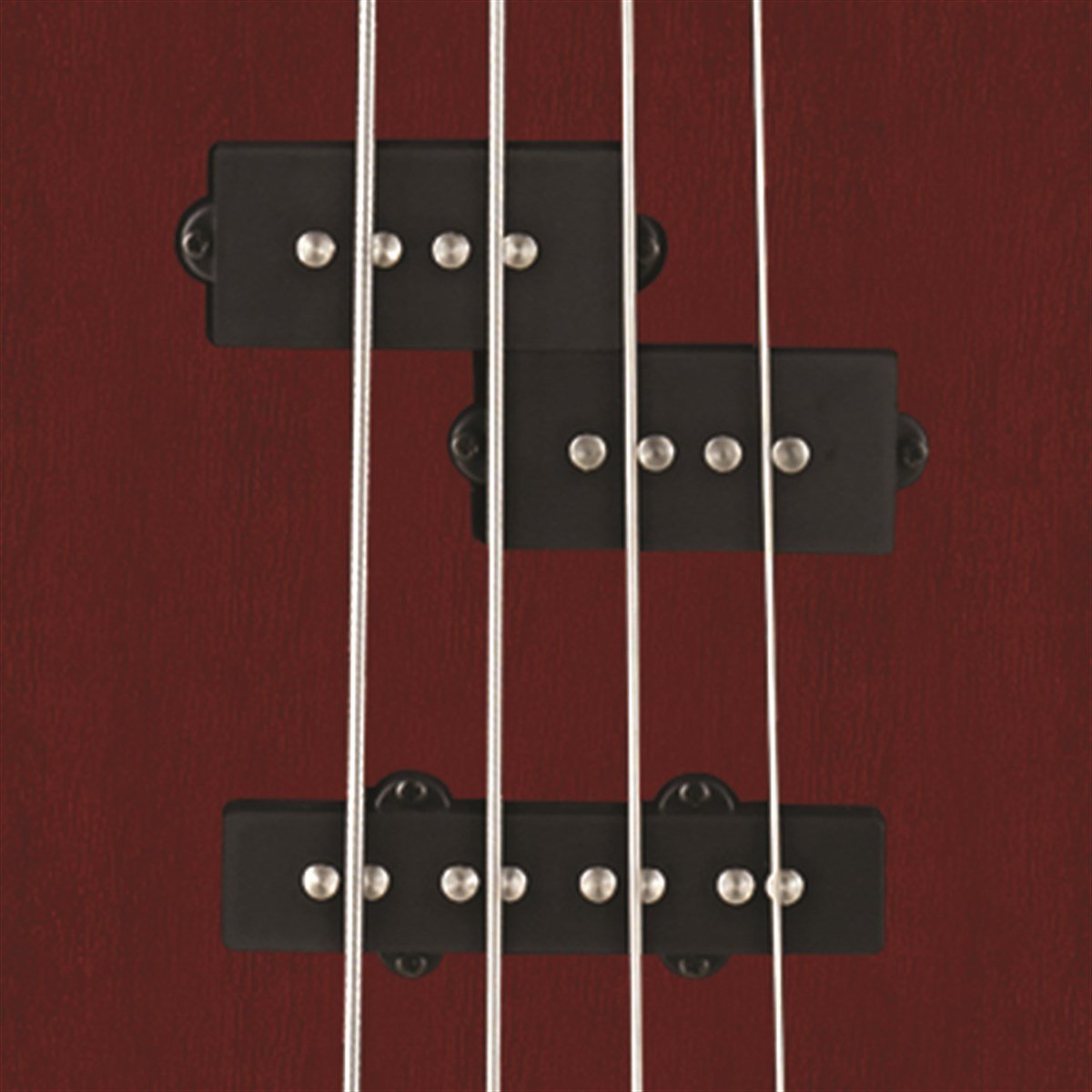 BAS GİTAR ACTION, DOUBLE CUTAWAY, OPEN PORE SİYAH,