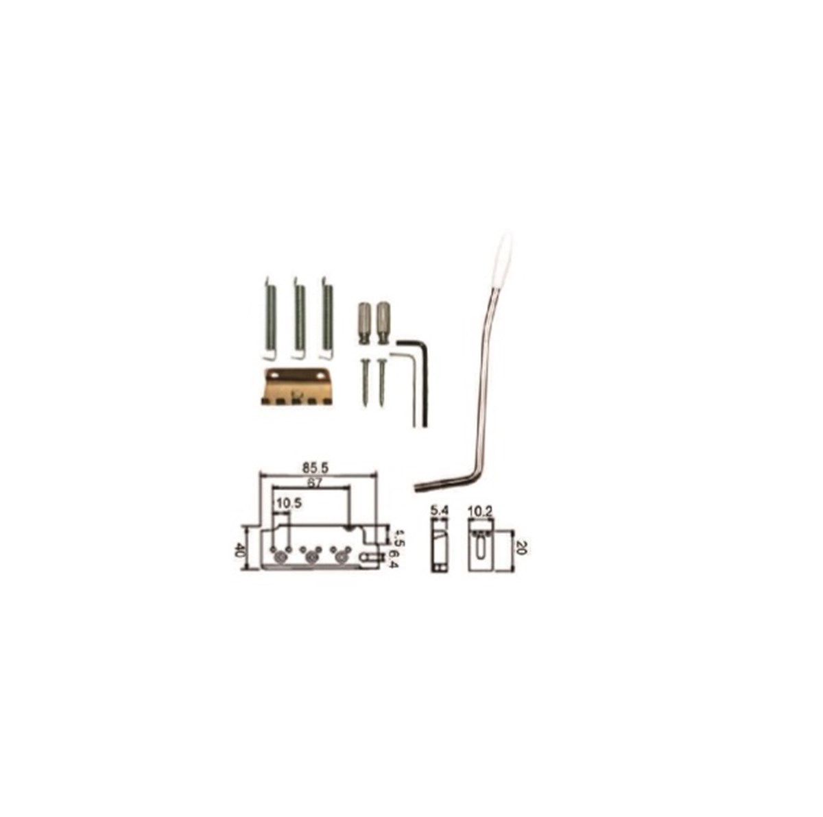 ELEKTRO TREMOLO KÖPRÜ+KOL SET, SİYAH, DR.PARTS, (8