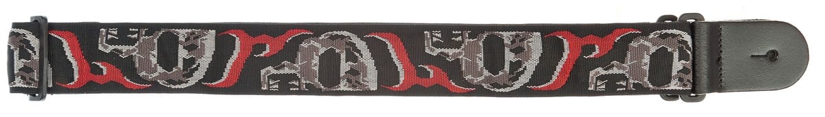 GİTAR ASKISI 50MM DOKUMA SKULL  ÇİN