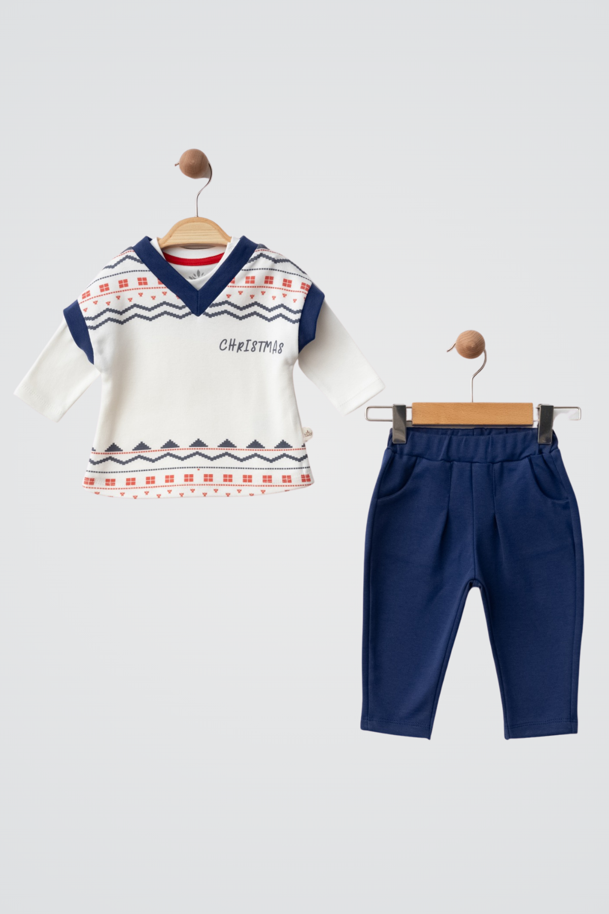 3'lü Erkek Bebe Takım - İndigo