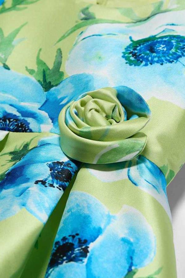 ABEL & LULA Beli Güllü Elbise - Yeşil