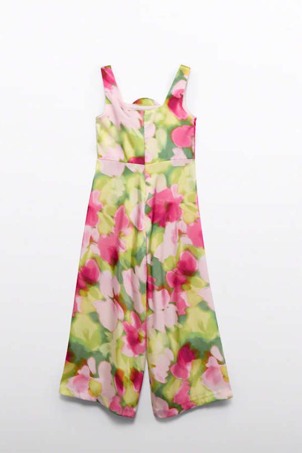 ABEL & LULA Önü Çiçekli Tulum - Fuşya